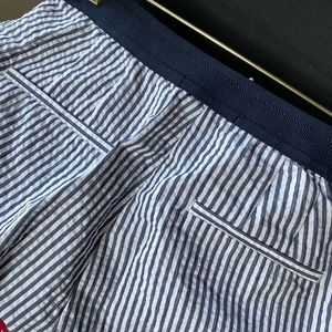 Zara Navy Striped Trousers